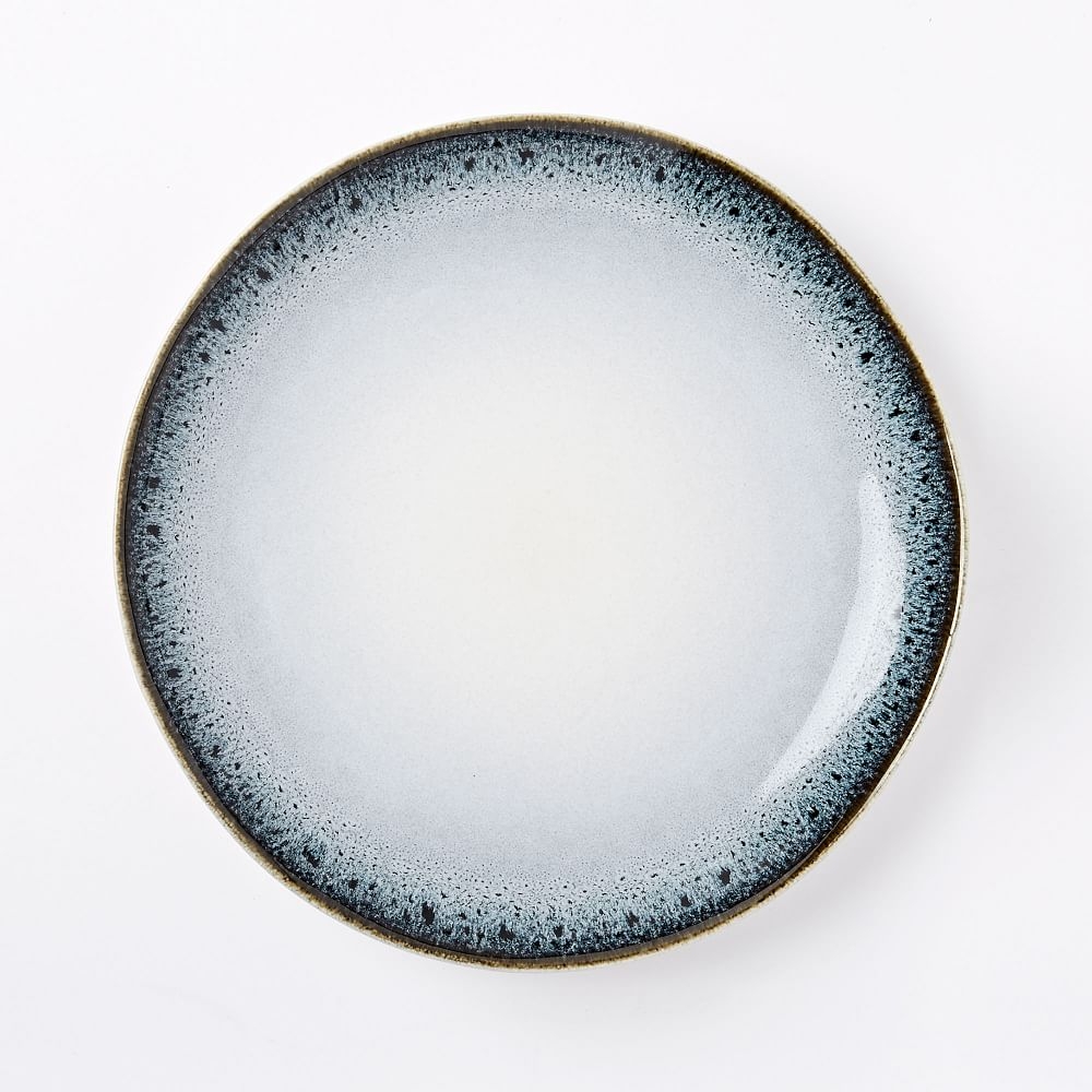 Reactive Glaze Dinner Plate, Black + White, Set of 4 - Image 0