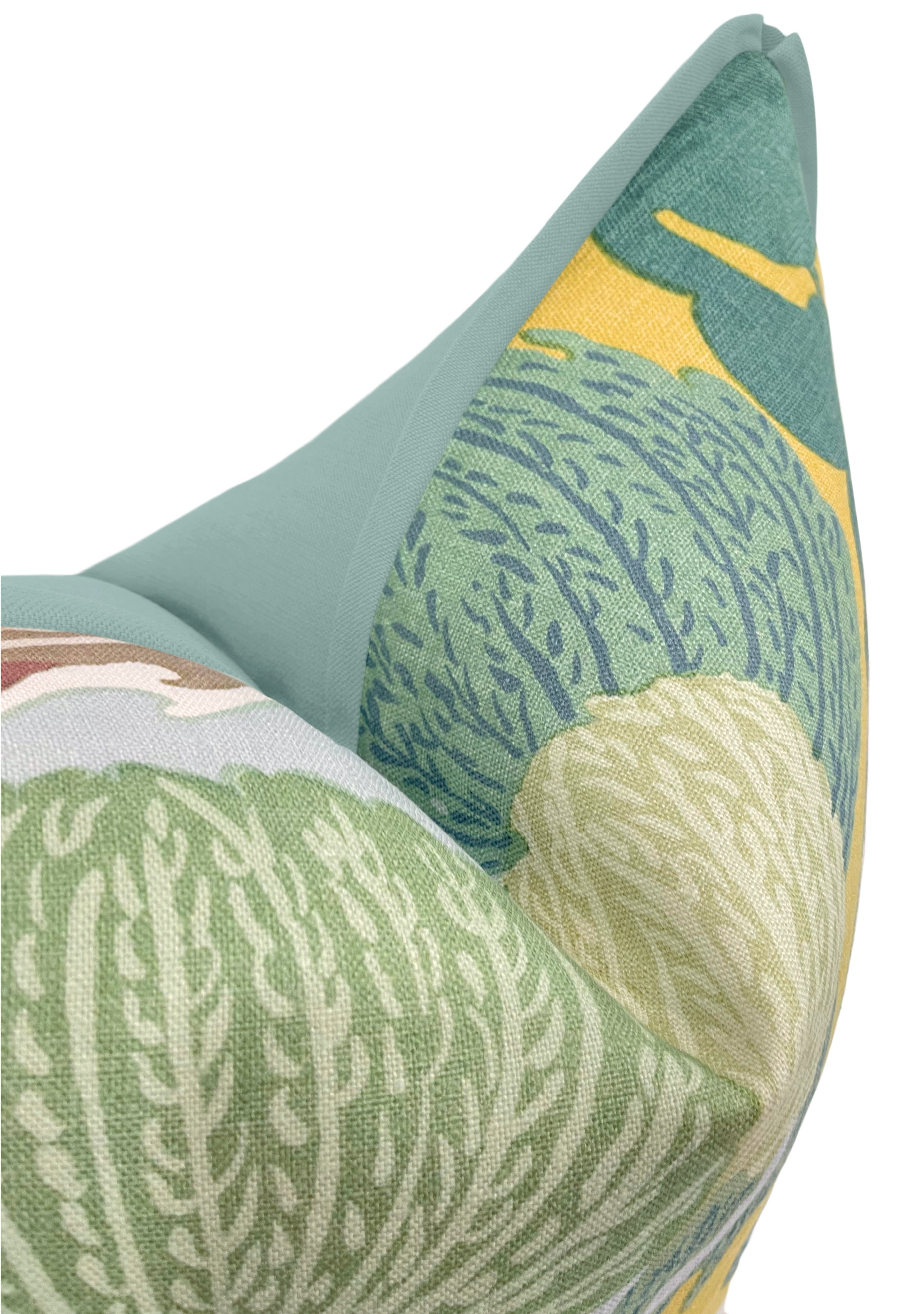 PEARL RIVER // YELLOW | SCHUMACHER - 20” X 26” STANDARD SHAM / BUTTERFLY FLANGE / Spa Blue - Image 0