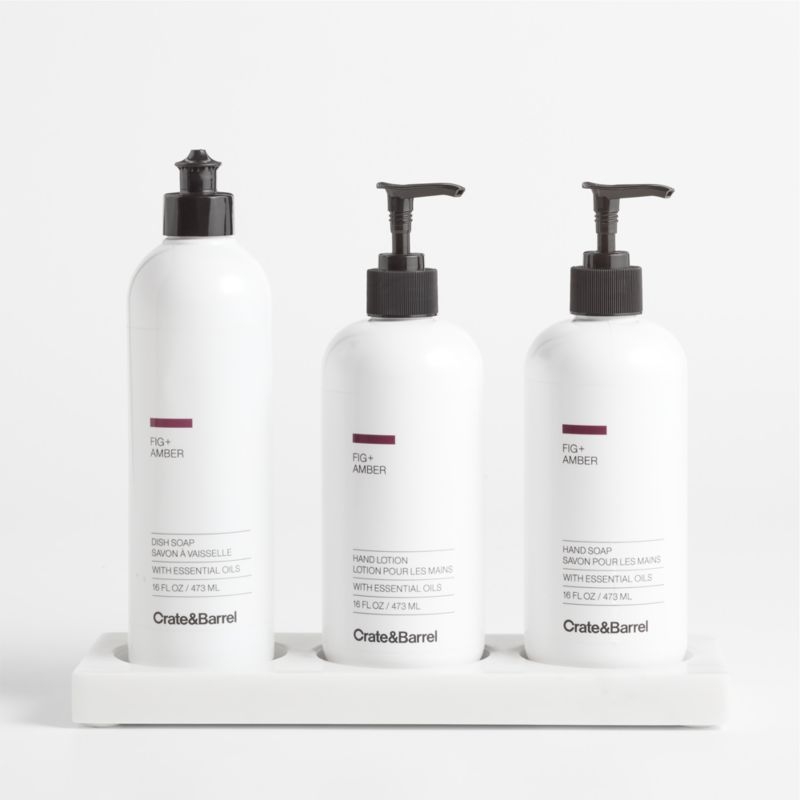 White Marble 3-Slot Caddy - Image 1