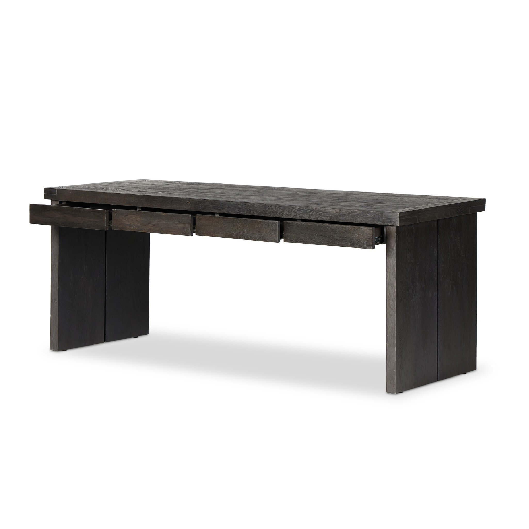 Warby Desk - Worn Black Veneer - Image 14