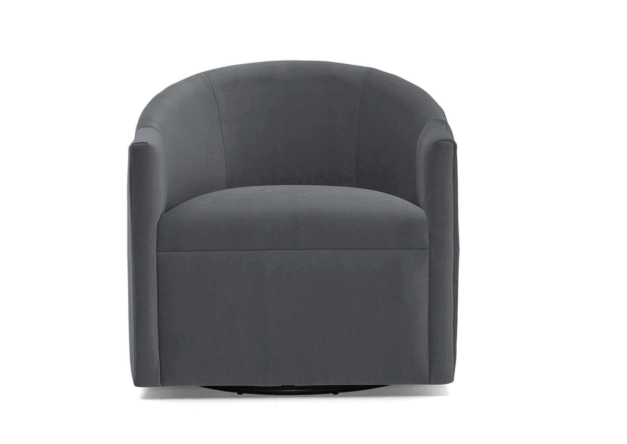 Gray Jolie Mid Century Modern Swivel Chair - Essence Ash - Image 1