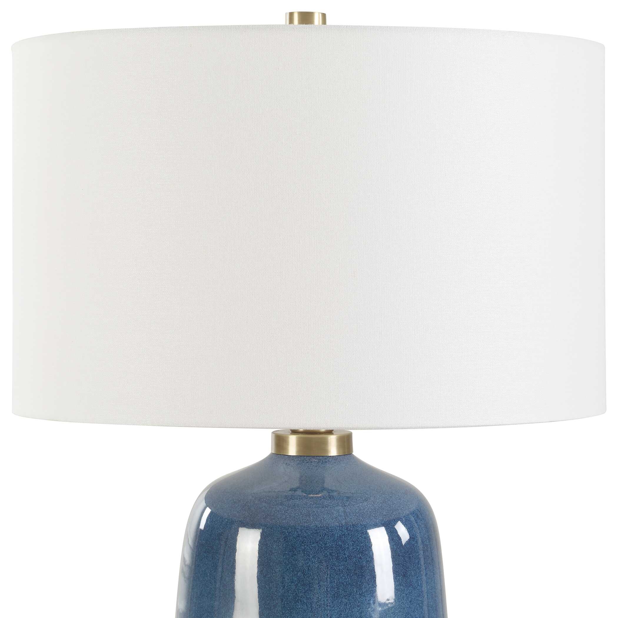 Brae Blue Glaze Table Lamp - Image 4