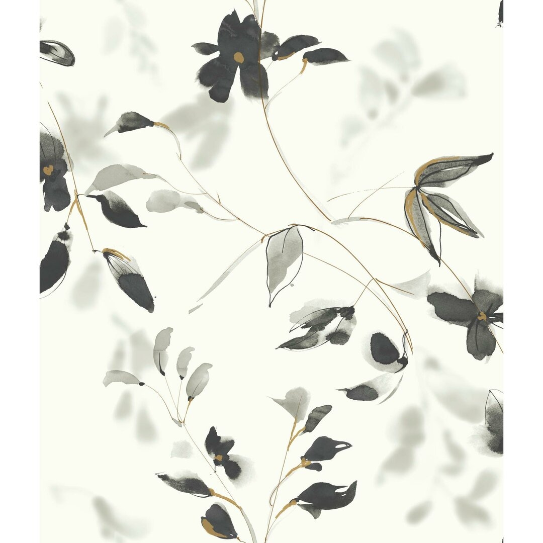 "York Wallcoverings Candice Olson Linden Flower 33' L x 20.5"" W Metallic Wallpaper Roll" - Image 0