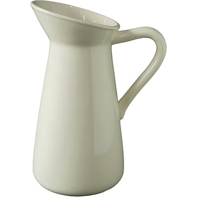 Off White 10" Porcelain Table Vase - Image 0