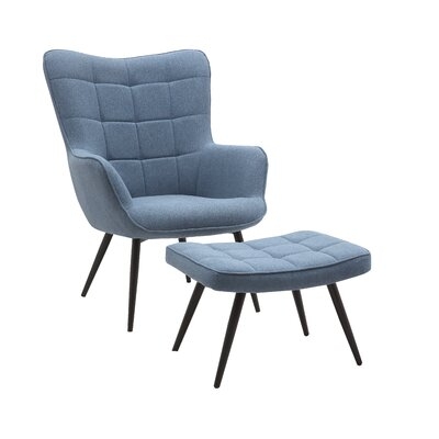 Tinnin 19.5" Lounge Chair and Ottoman - Image 0