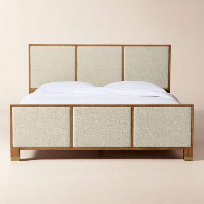 Glenn Oak Upholstered King Bed - Image 0