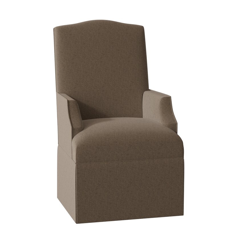 Fairfield Chair Chelsea Upholstered Arm Chair Body Fabric: 8789 Bark, Leg Color: Espresso - Image 0
