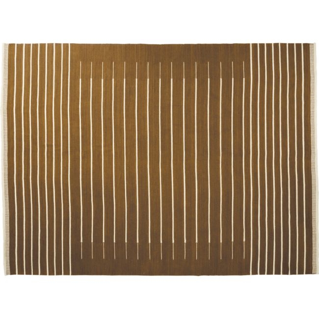 Copper with White Stripe Rug 9'x12' - Image 0