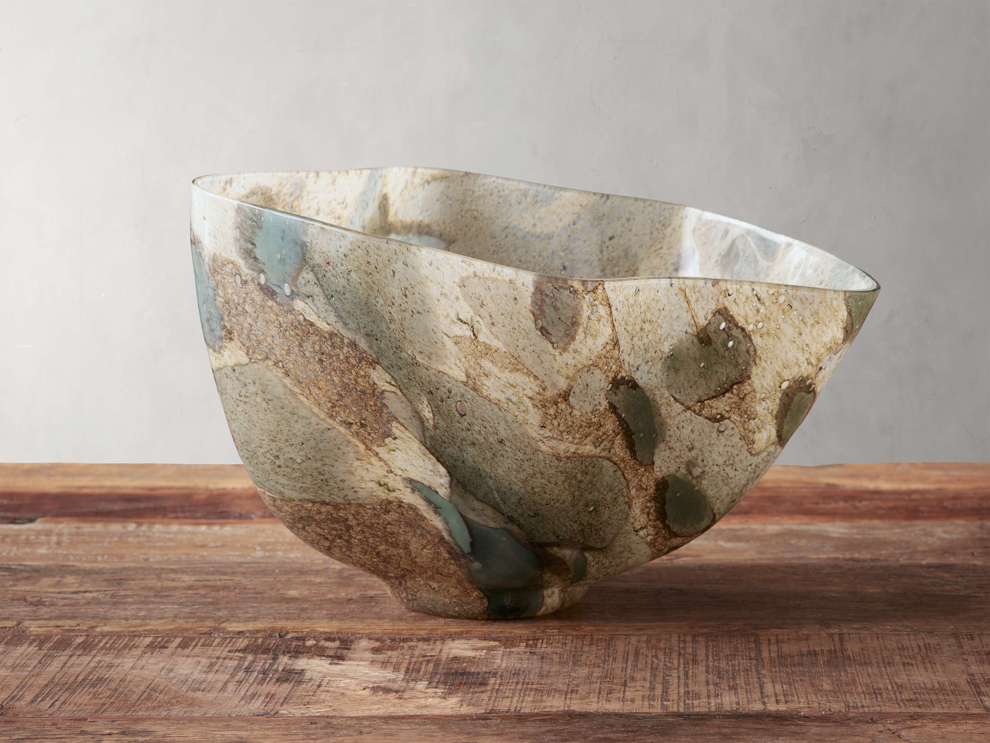 Andromeda Organic Bowl in Glass Green - Image 0