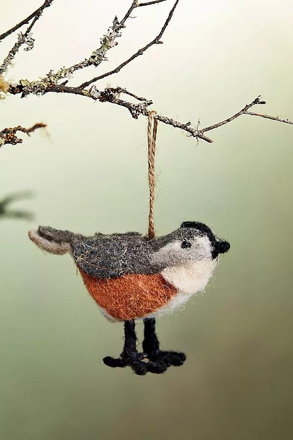 Woodland Bird Felt Critter Ornament - Image 0