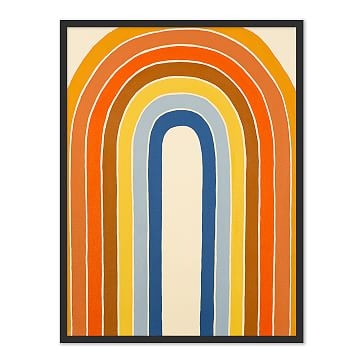 Vintage Rainbow By Erica Hauser, Framed Canvas, Giclee Print, Natural, 24x32 - Image 2