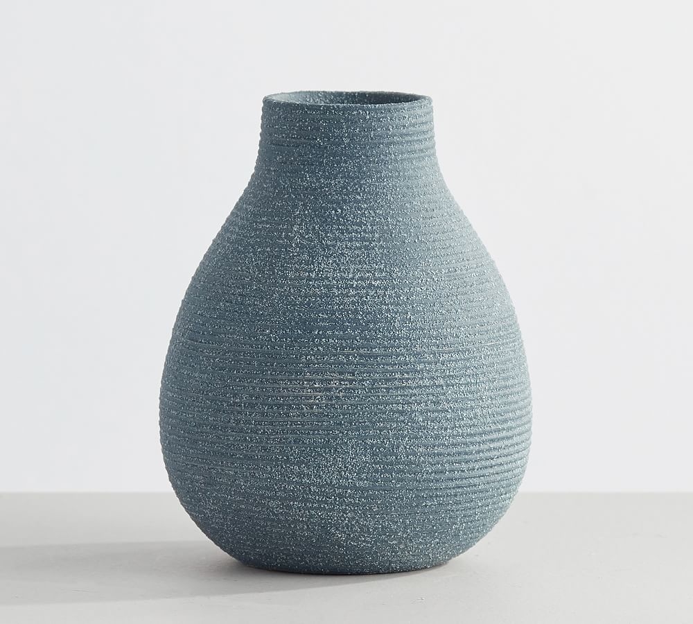 Bondi Terra Cotta Bud Vase, Blue, Large, 6"H - Image 0