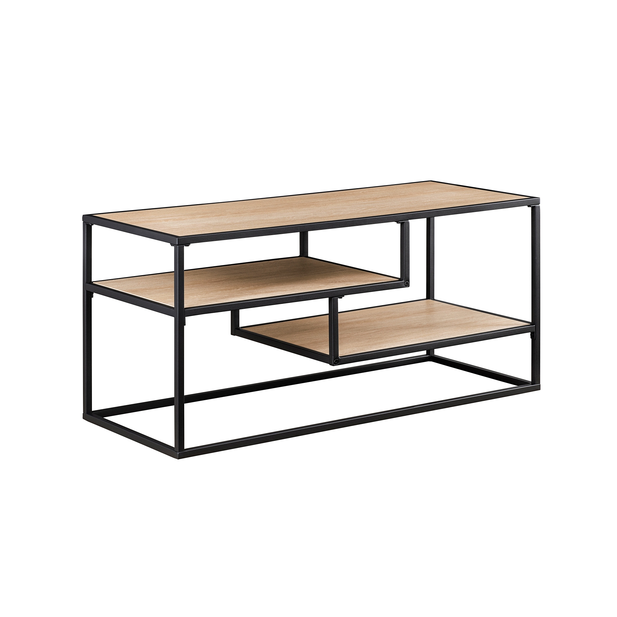 40" Contemporary Metal TV Stand - Coastal Oak - Image 5