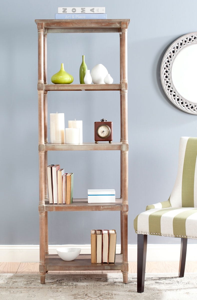 Odessa 5 Tier Bookcase - Washed Natural Pine - Arlo Home - Image 3