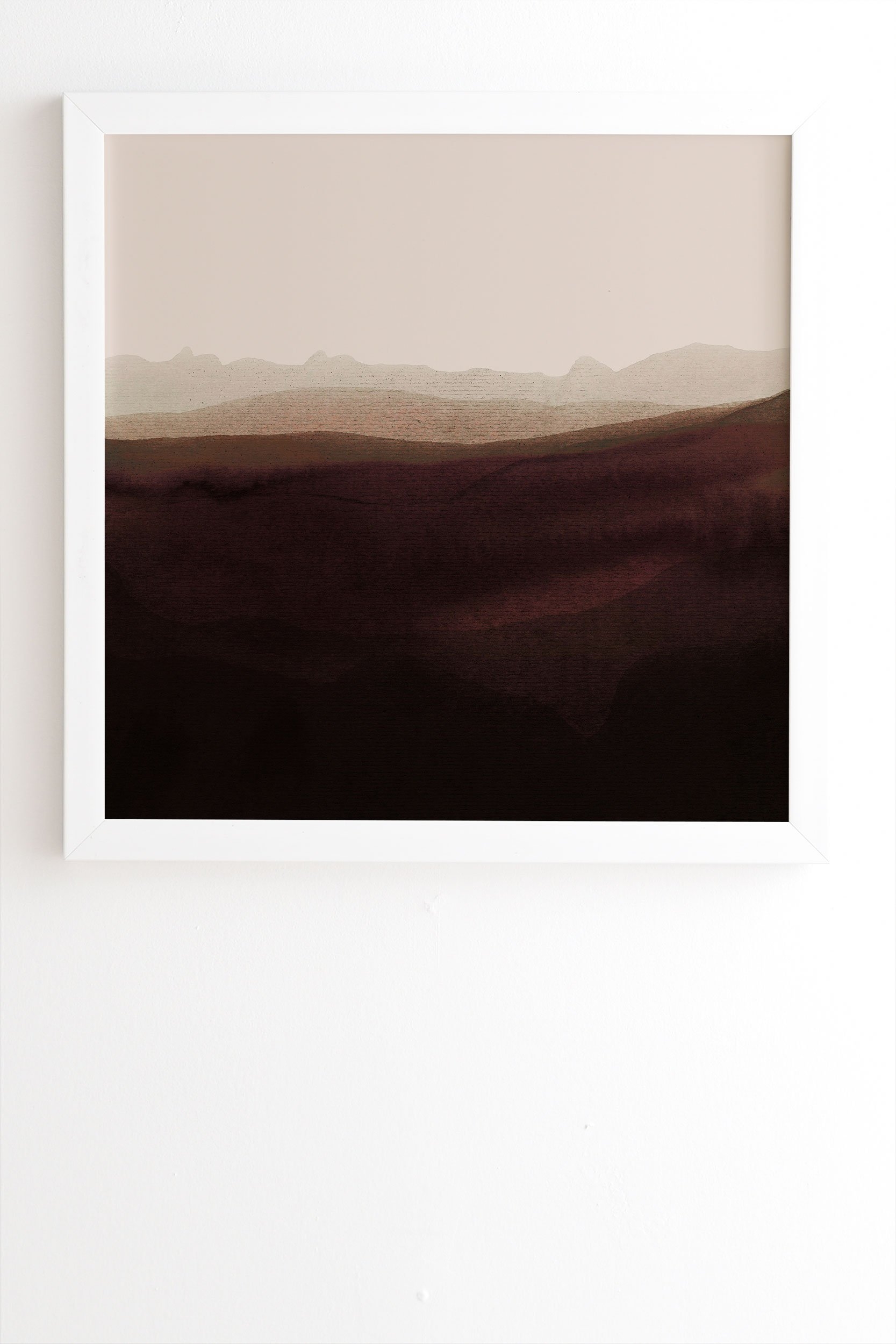 Mountain Horizon 31 by Iris Lehnhardt - Framed Wall Art Basic White 20" x 20" - Image 0
