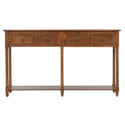Rectangular Console Table Sofa Table With 2 Functional Drawers And Long Shelf For Entryway - Image 0