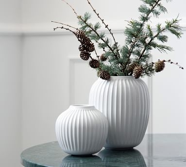 Kahler Hammershoi Vase, Mini, Set of 2, White Porcelain - Image 3