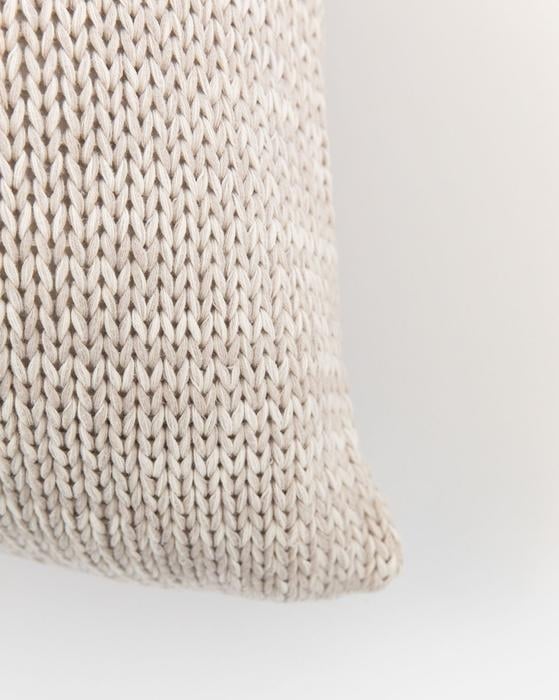 Libbey Knitted Cotton Pillow Cover, 22" x 22" - Image 1