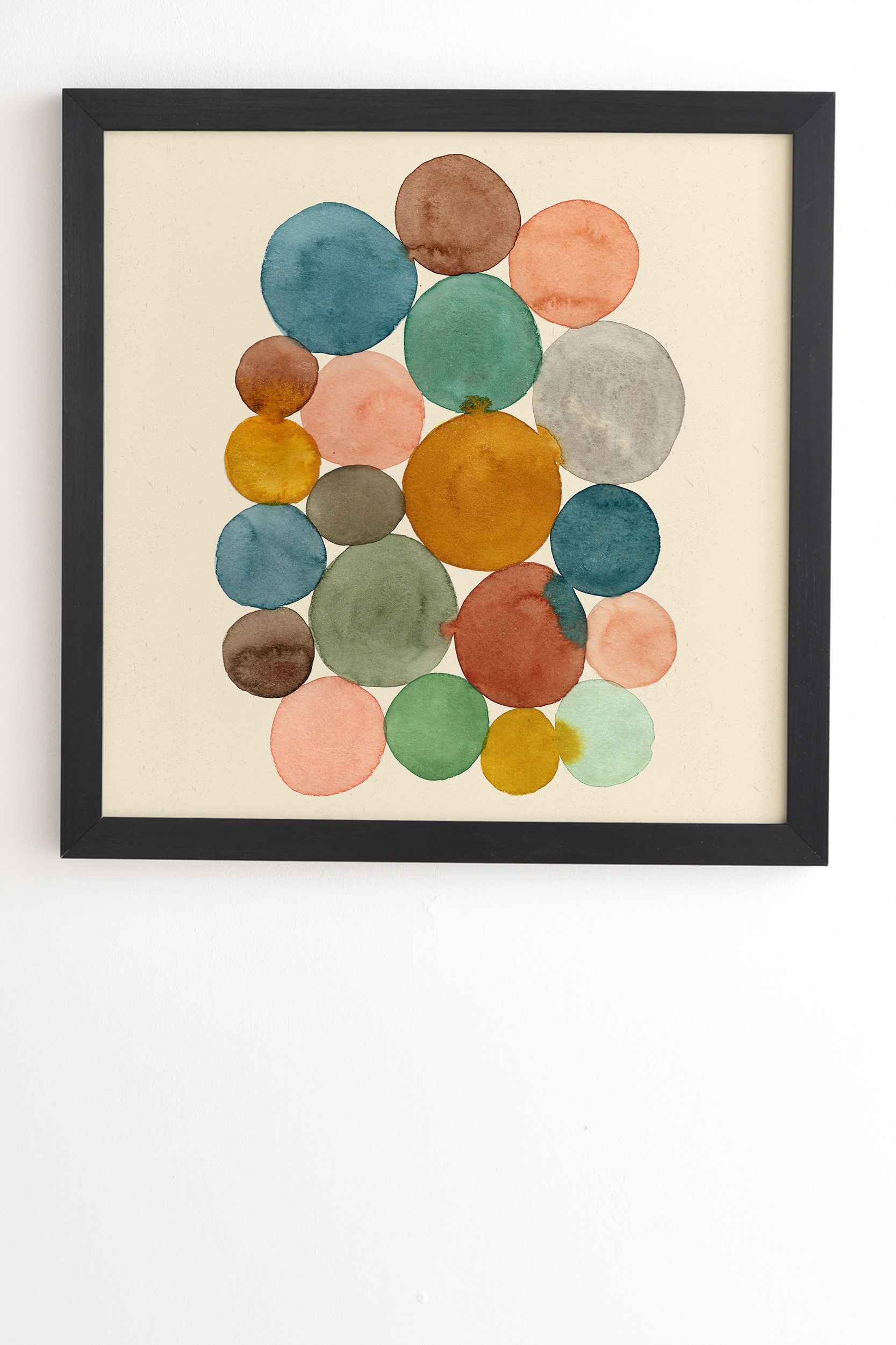 Connected Dots by Pauline Stanley - Framed Wall Art Basic Black 12" x 12" - Image 0