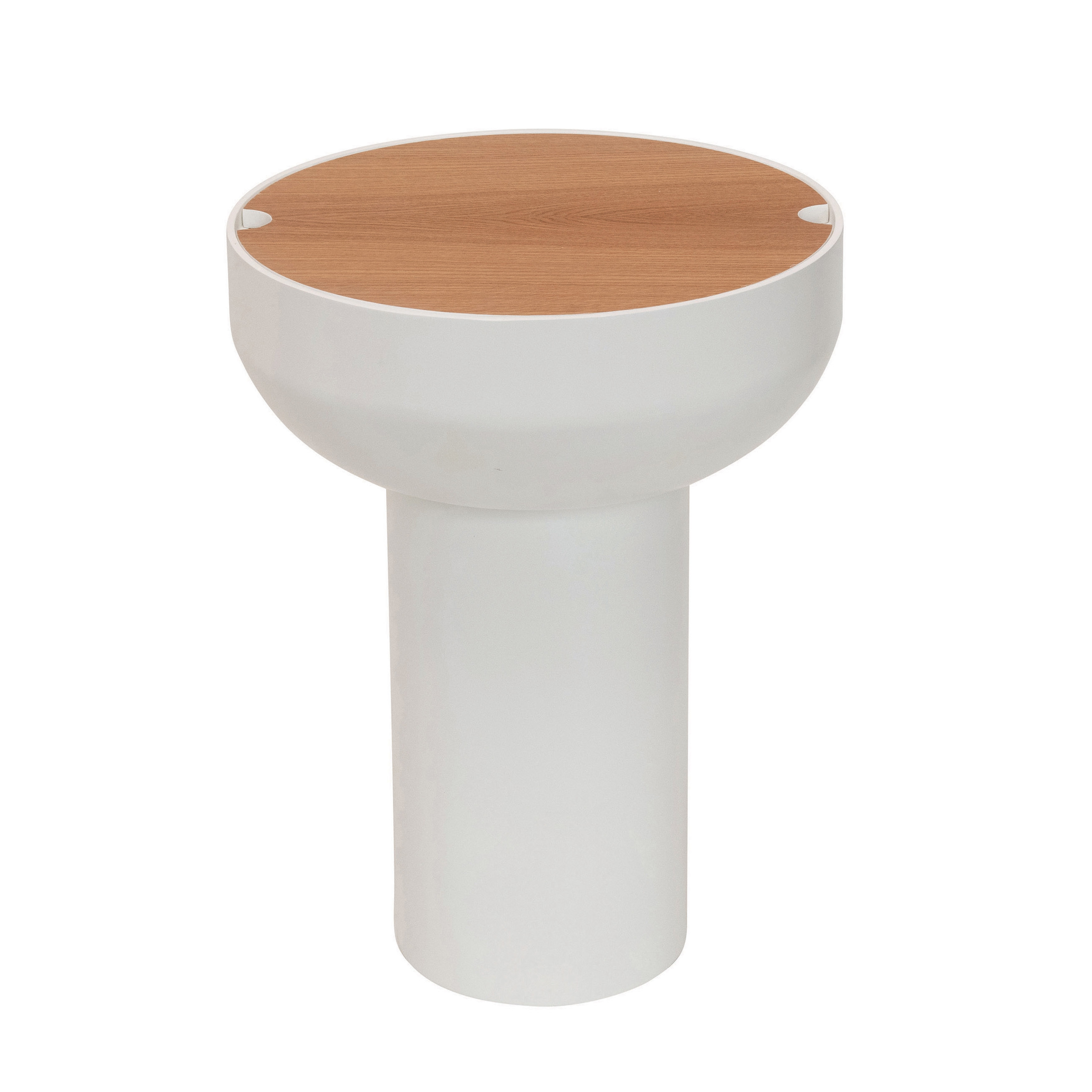 Wood & MDF Storage Table with Reversible Top, White - Image 0