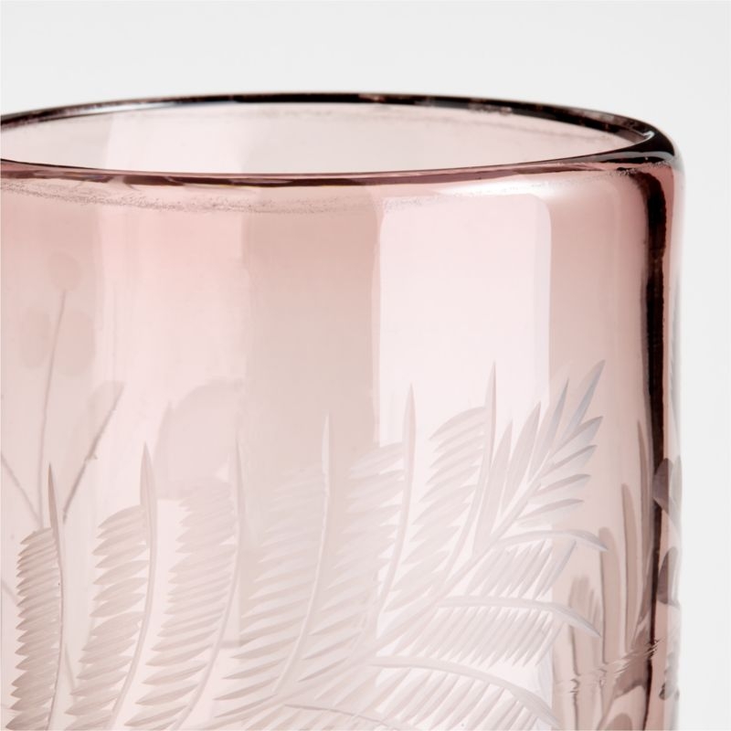 Harvest Floral Amethyst 8-Oz. Etched Glass - Image 1