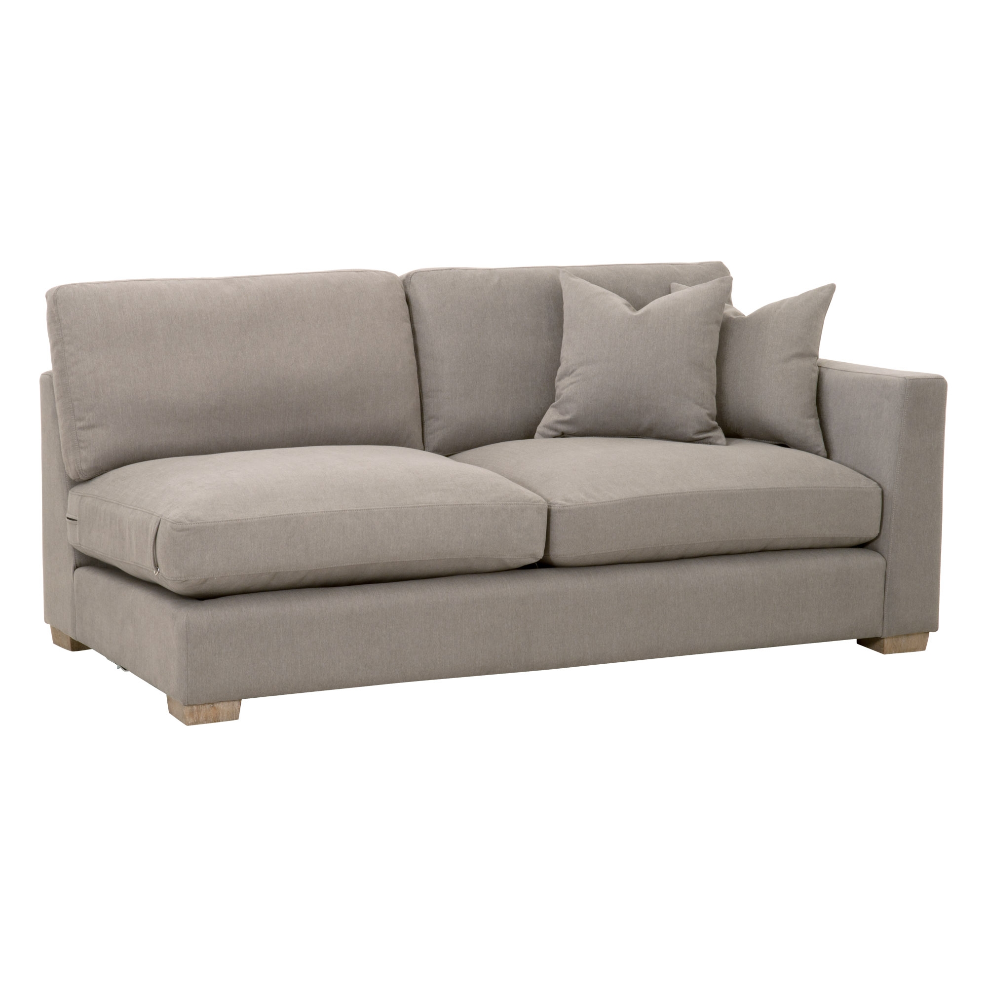 Hayden Modular Taper 2-Seat Right Arm Sofa, LiveSmart Peyton-Slate, Natural Gray Oak - Image 6