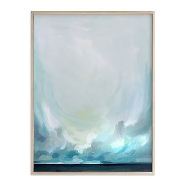 Teal Winds, Black Wood Frame, 16"x20" - Image 1