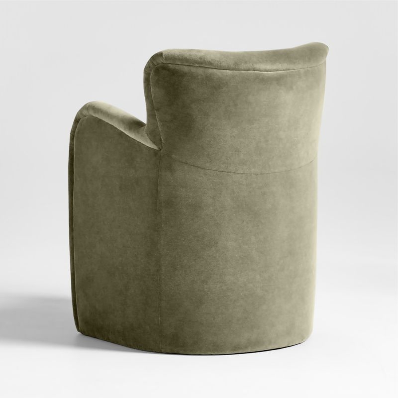 Broome Upholstered Olive Green Dining Chair by Jake Arnold - Image 7