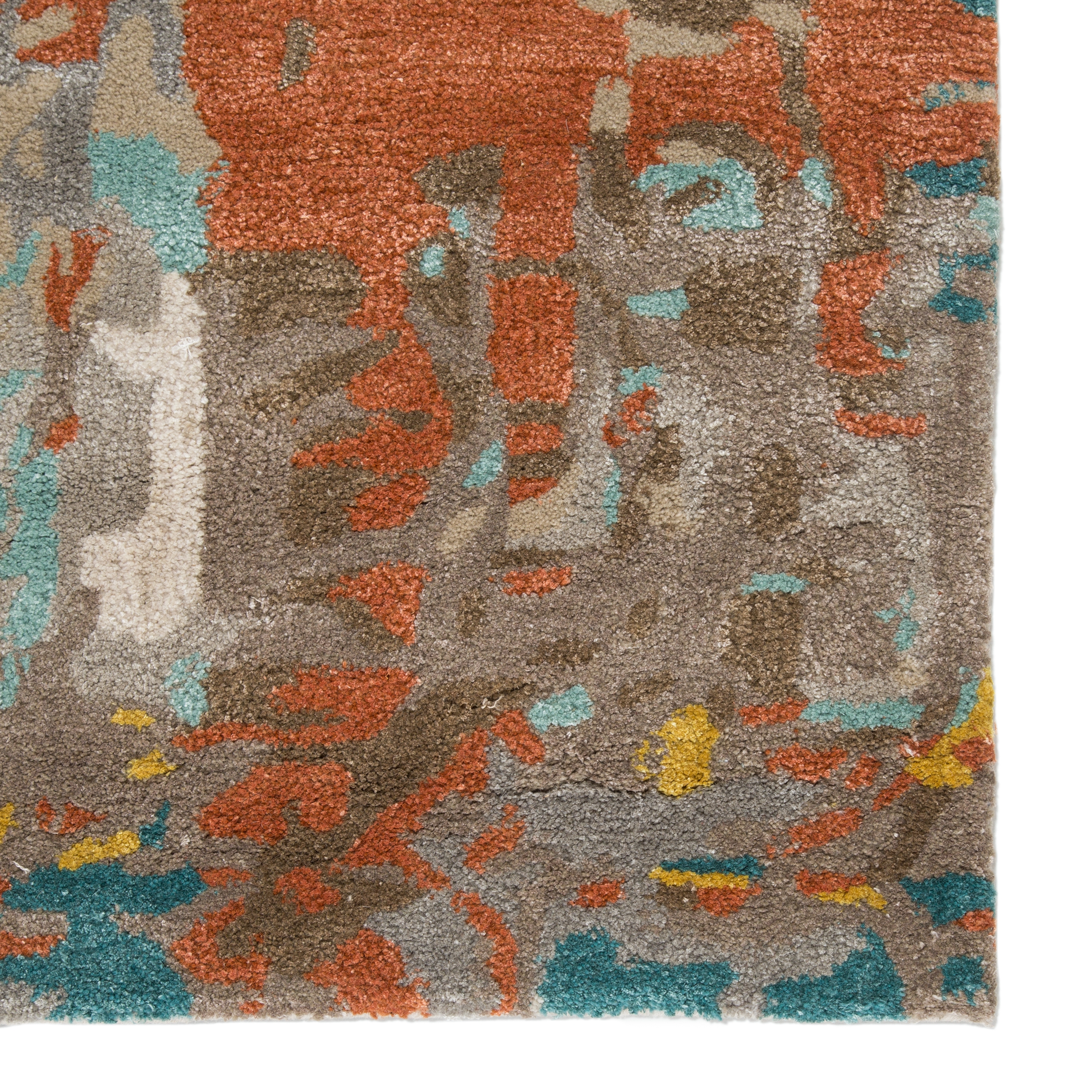 Matcha Handmade Abstract Multicolor Area Rug (10'X14') - Image 3