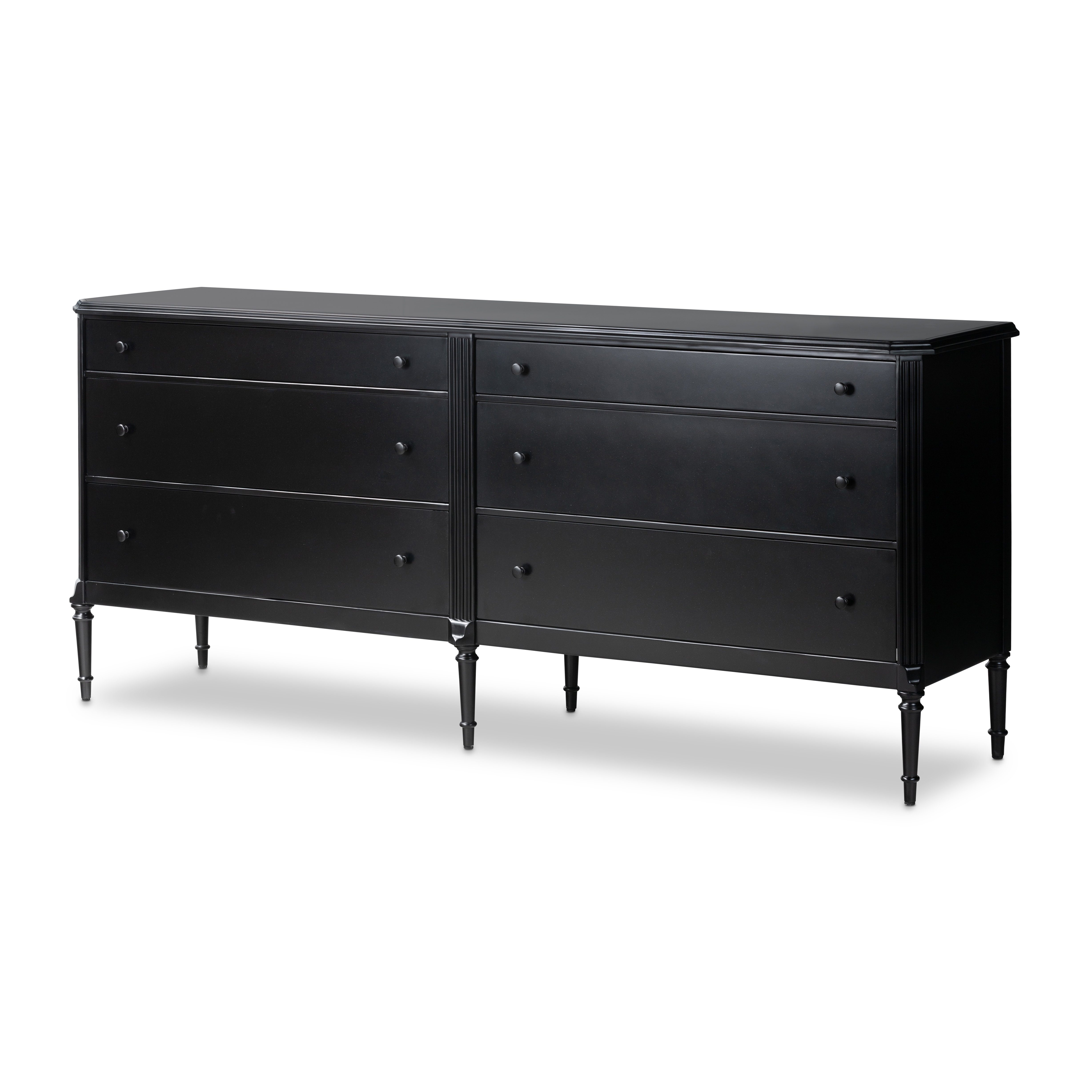 Lendon 6 Drawer Dresser-Black - Image 0