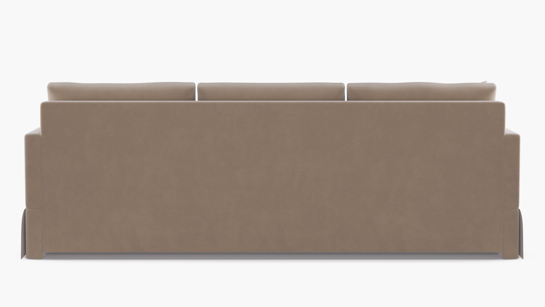 Skirted Track Arm Sofa, Oatmeal Luxe Velvet, Standard (39") - Image 3