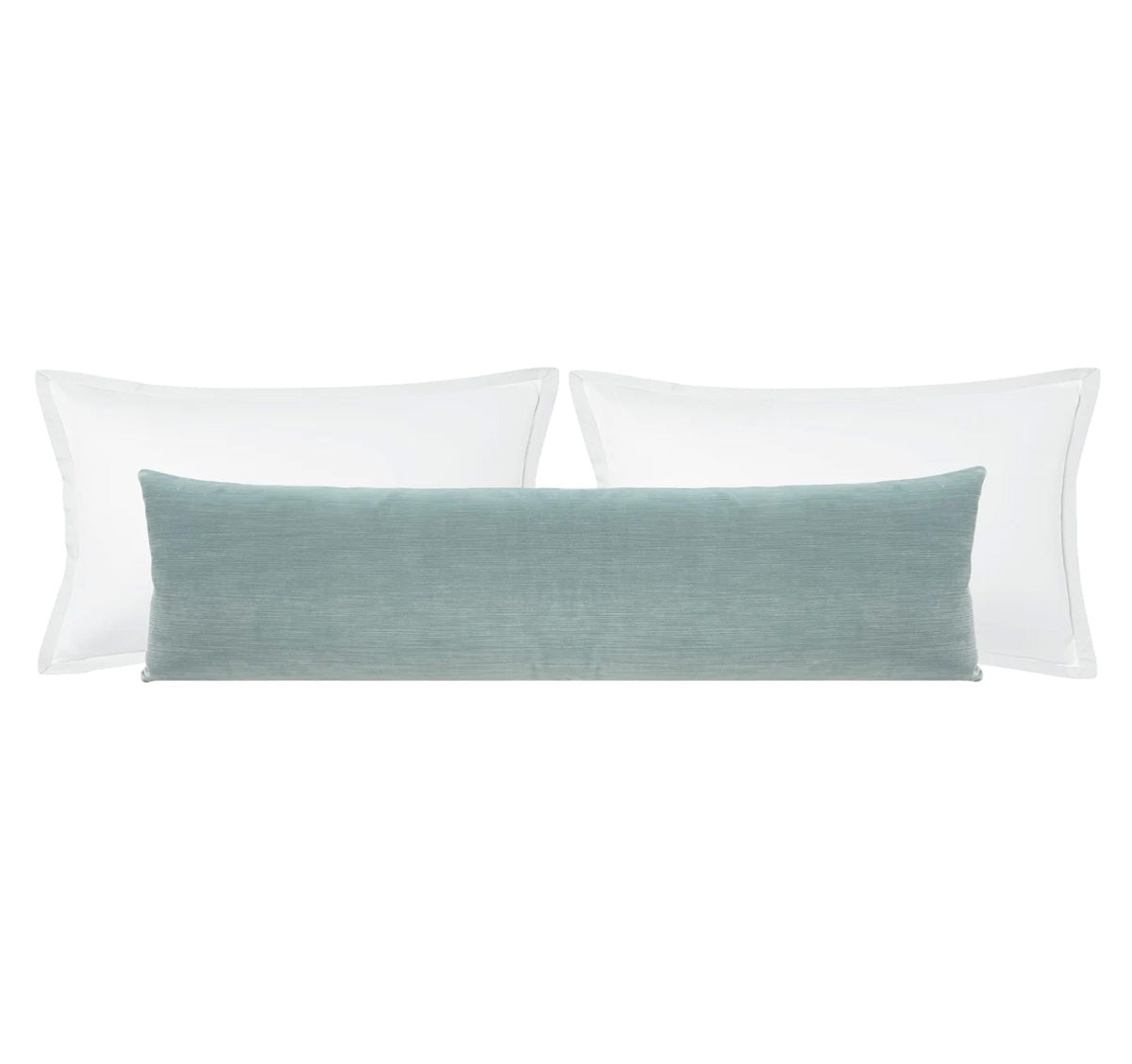 THE XL LUMBAR :: STRIE VELVET // CERULEAN BLUE - BY THE YARD - Image 0