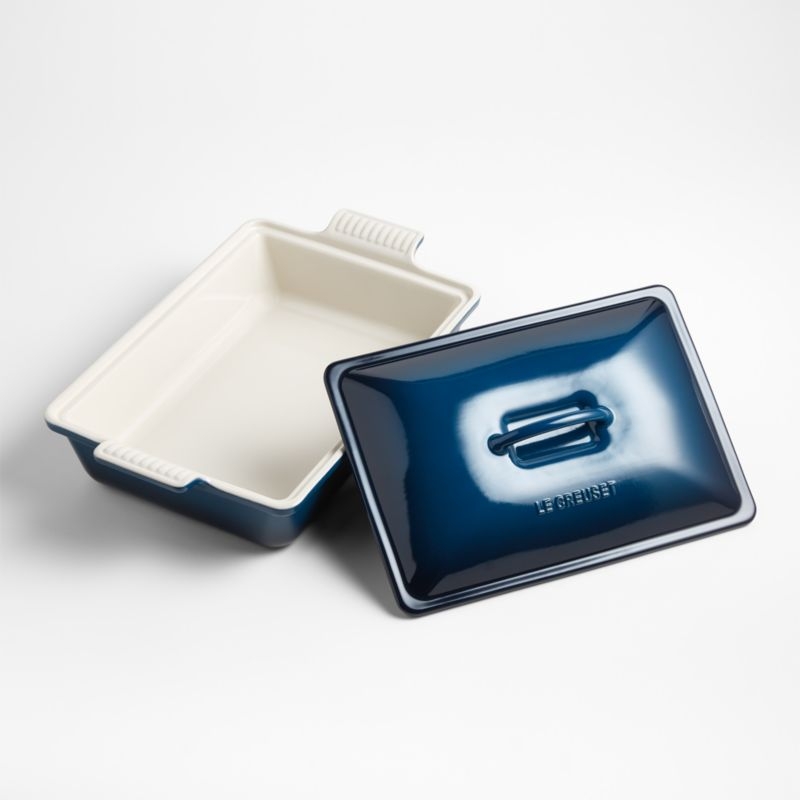 Le Creuset ® Heritage 4-Qt. Nuit Ceramic Rectangular Baking Dish with Lid - Image 5