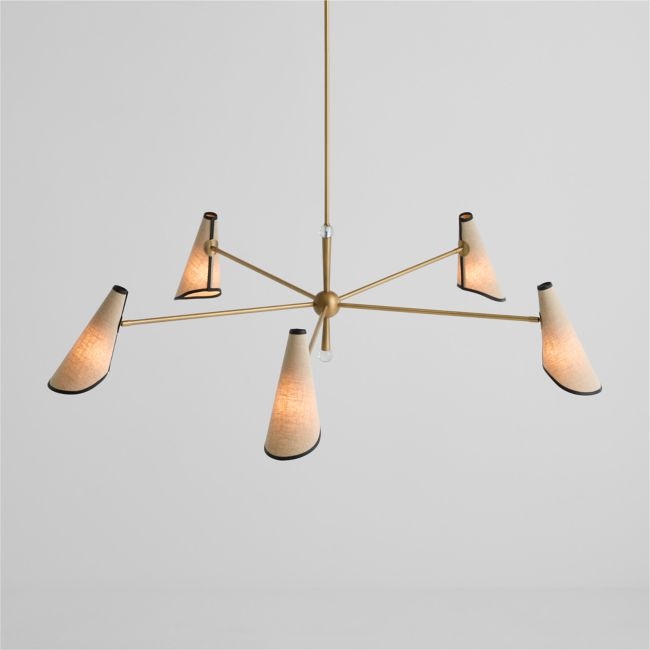 Rivet 5-Arm Chandelier by Jeremiah Brent 56" - Image 0