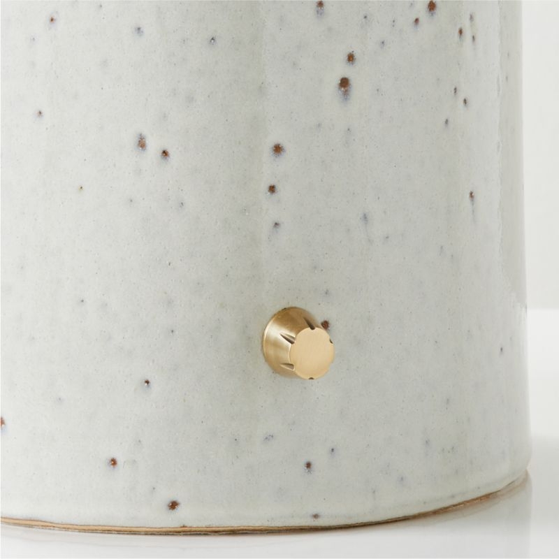 Ramble Tall White Ceramic Table Lamp with Jute Shade by Kravitz Design - Image 2
