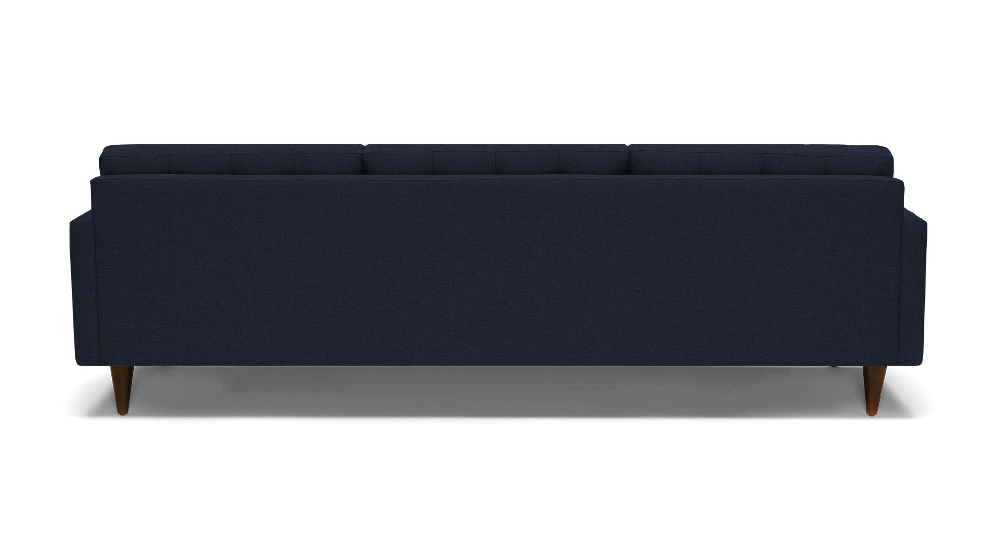Blue Eliot Mid Century Modern Grand Sofa - Sunbrella Premier Indigo - Mocha - Image 4