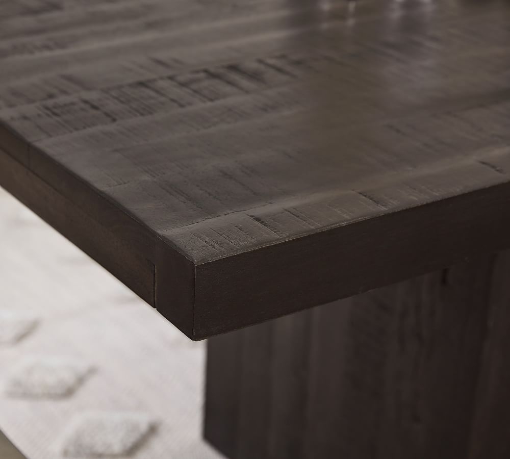 Rocklin Reclaimed Wood Extending Dining Table, Rustic Black - Image 6