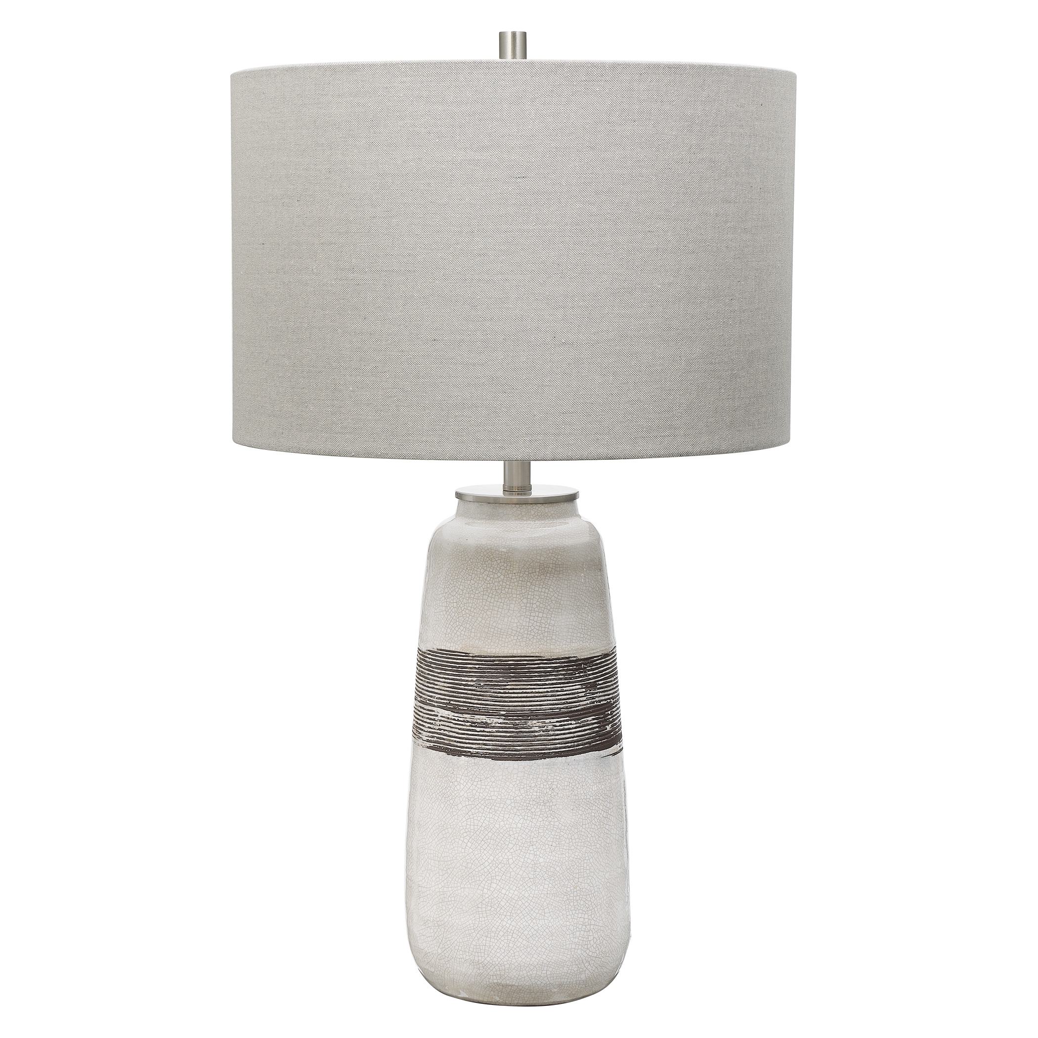 Comanche White Crackle Table Lamp - Image 4