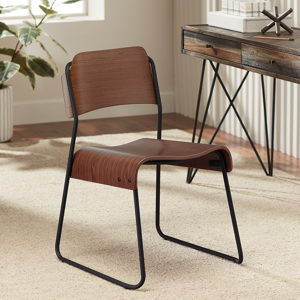 Mael Modern Bentwood and Steel Chair - Image 0