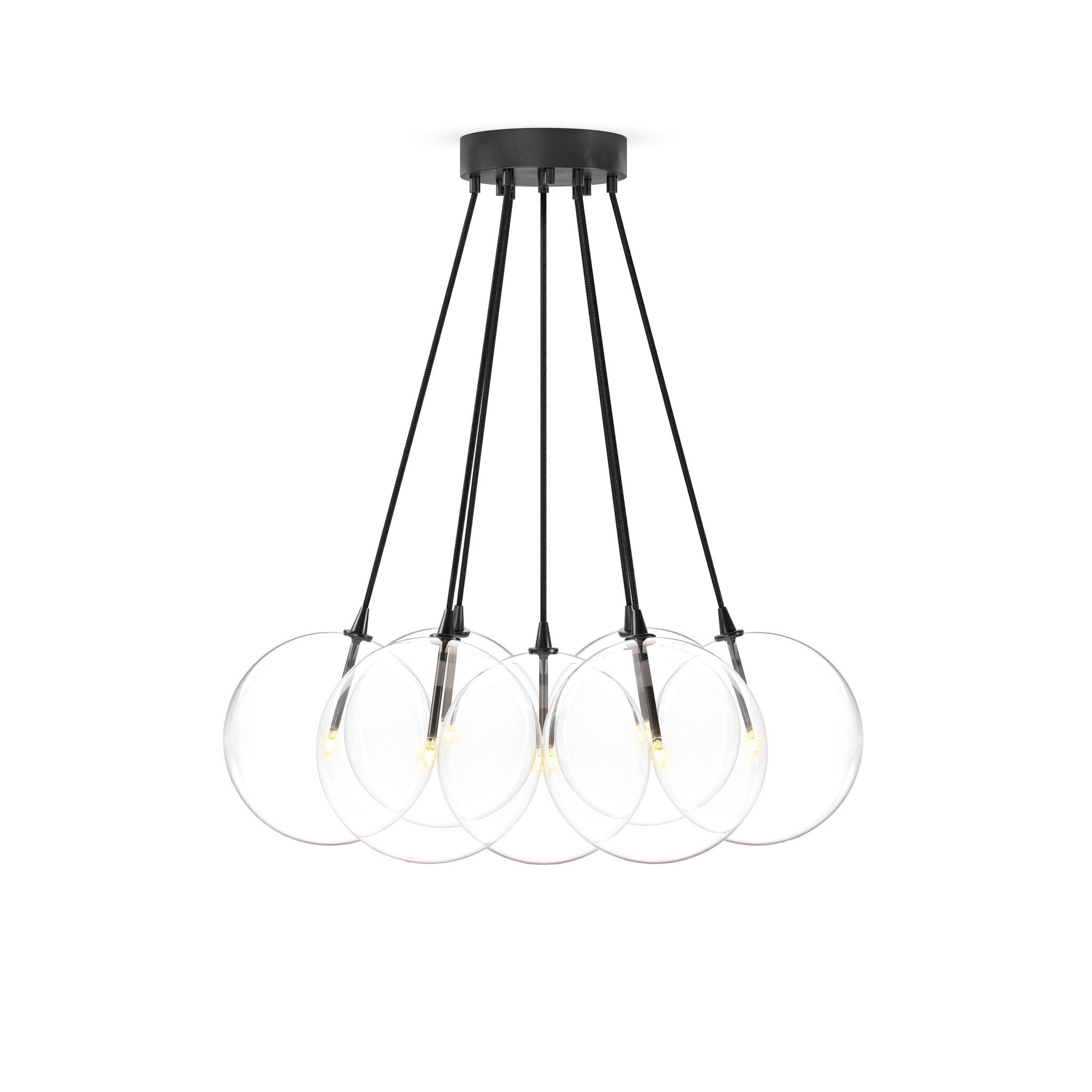 Cloud 7 Globe Chandelier - Clear Glass - Image 1