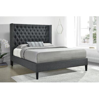 Summerset Tufted Upholstered Low Profile Standard Bed - Image 0