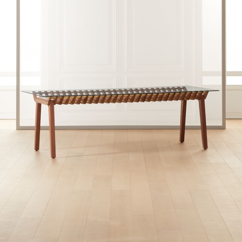 Kea Wood and Glass Dining Table - Image 1