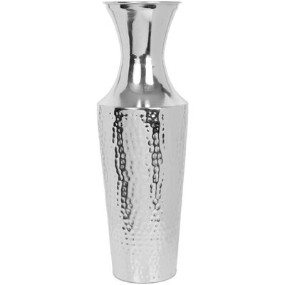 Silver 18" Stainless Steel Floor Vase - Image 0