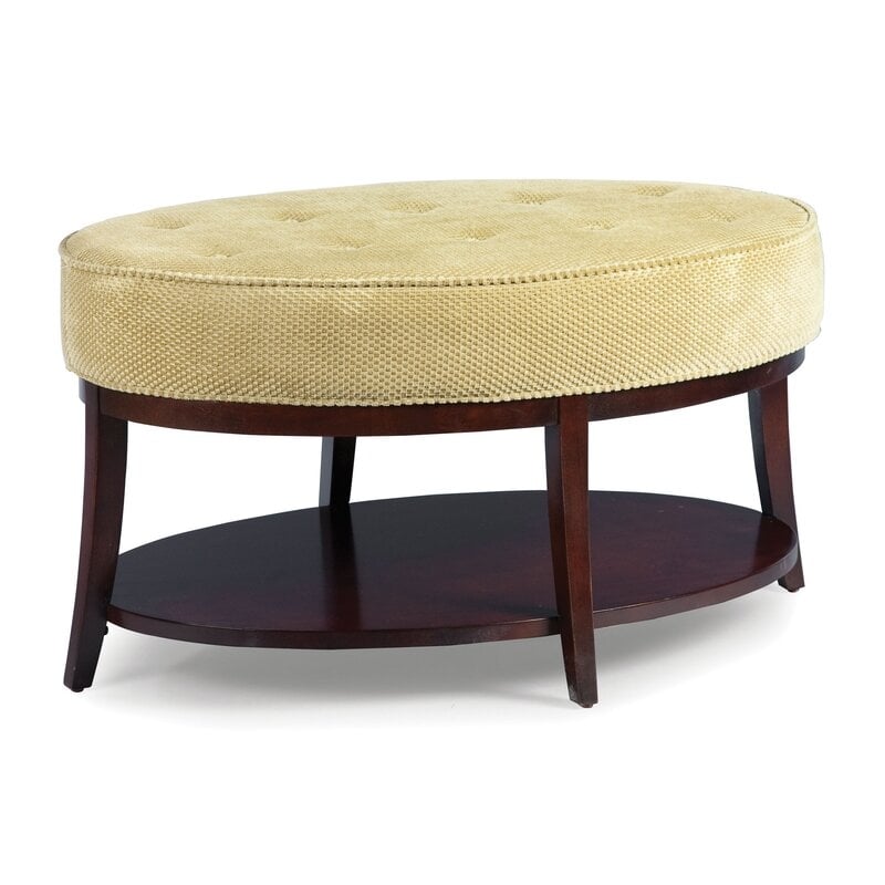 Fairfield Chair Stonewood 38"" Tufted Oval Cocktail with Storage Ottoman - Image 0
