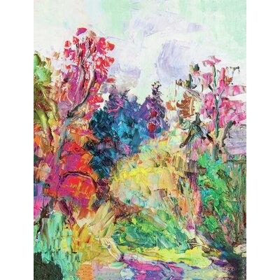 Brightly Colored Landscape - Wrapped Canvas Painting Print - Image 0