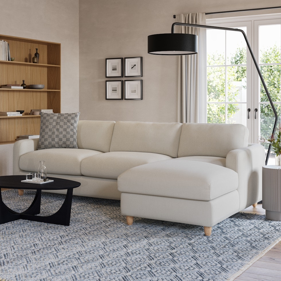 Vati 114" Right Storage Sleeper Sectional - Natural Oak and Buckler Ivory - Image 0