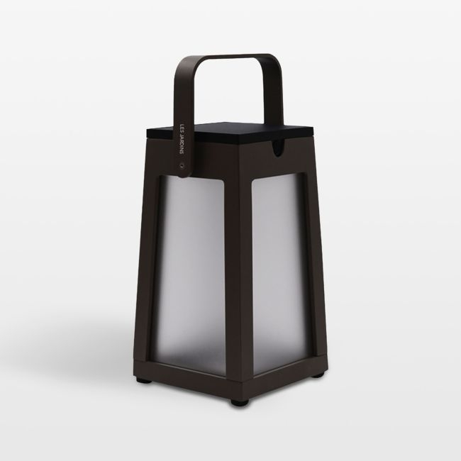 Tinka Grey Aluminum Portable Solar LED Outdoor Lantern 10.5" - Image 0