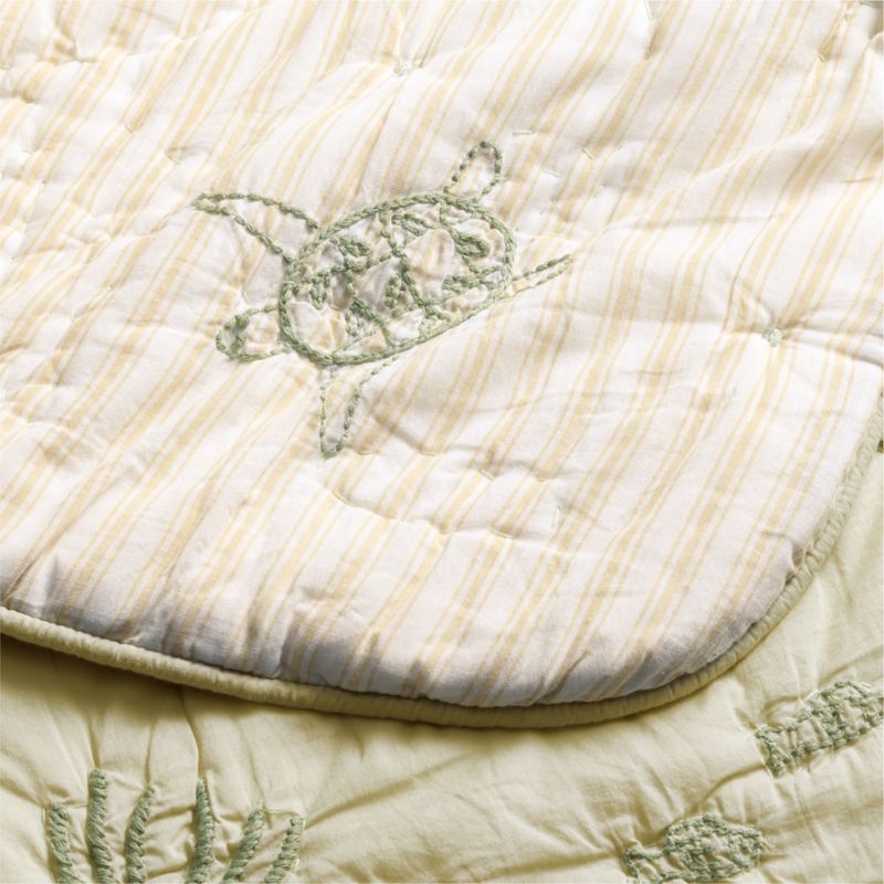 Raphaela Green Seascape Baby Crib Quilt by Jake Arnold - Image 7