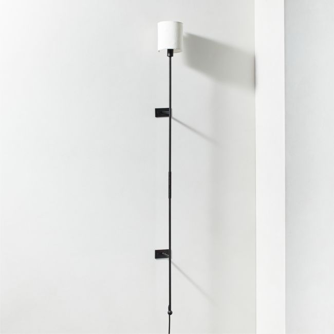 Leggero Black Pole Plug-In Wall Sconce by Goop - Image 0