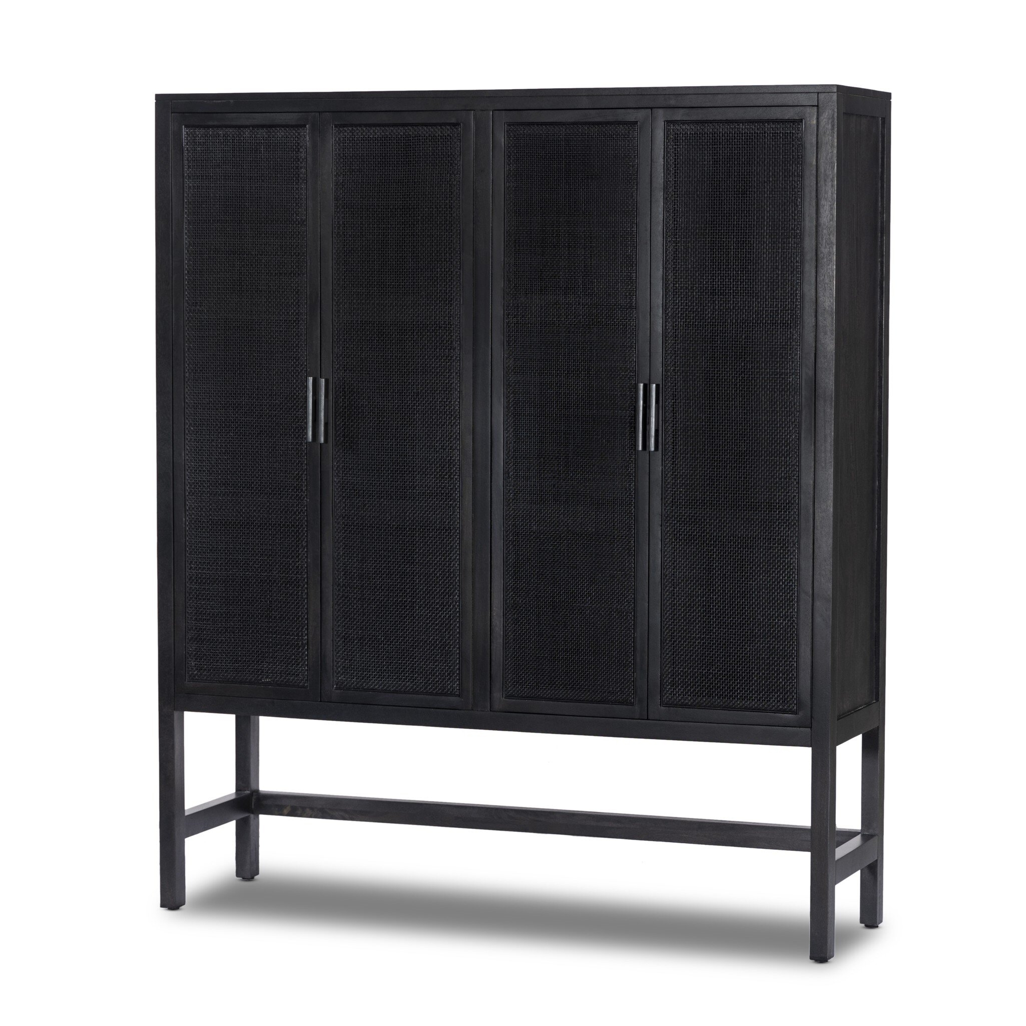 Caprice Cabinet - Black Natural Cane - Image 0